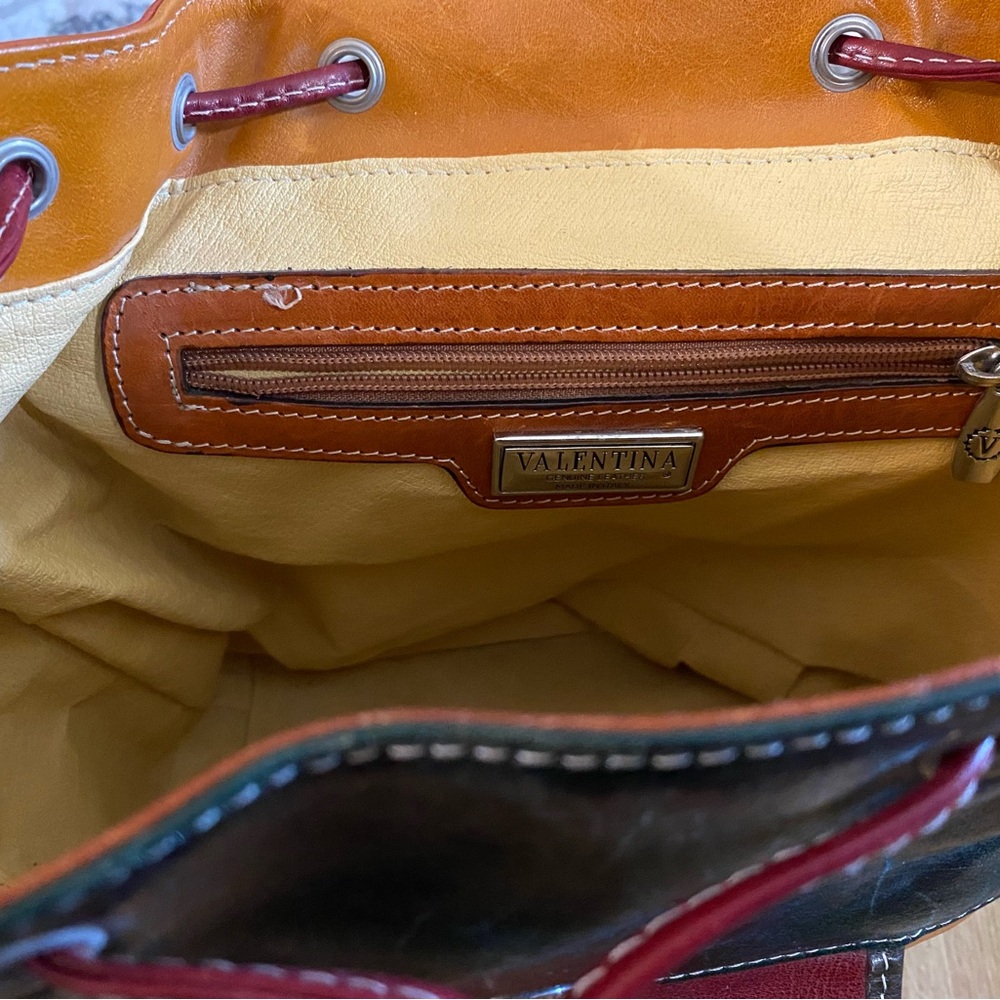 Italian Leather Multi Color Backpack - Picture 10 of 12
